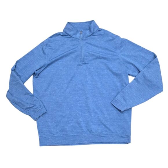 Peter Millar Light Blue Zip-Up Crown Comfort Sweater XL - Picture 1 of 4